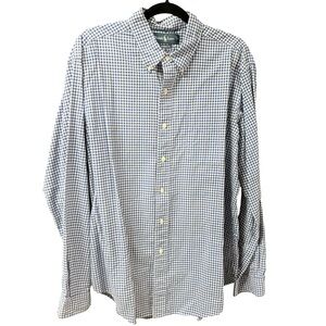 Ralph Lauren Blue and White Checkered Men's Shirt